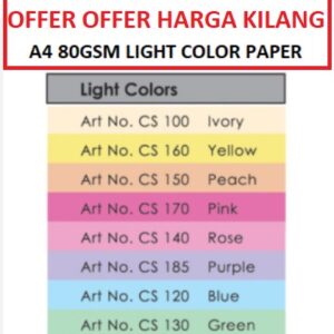 A4 80GSM Color Paper Supplier Malaysia