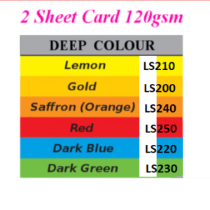 A4 2 Sheet Card Dark Color