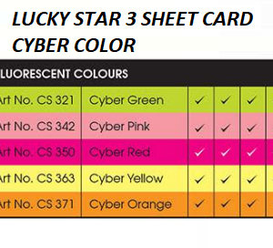 3 Sheet Card A4 160GSM Cyber Color