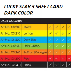 3 Sheet Card A4 160GSM Dark Color