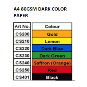 A4 80GSM Dark Color Paper
